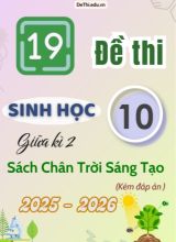 Tuyển tập 19 Đề thi giữa kì 2 năm học 2025-2026 môn Sinh học 10 CTST (Kèm đáp án)